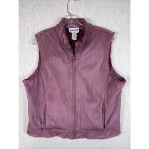 Vintage 90s Pendleton Womens Large Fleece Lined Full Zip Vest‎ Jacket Pink ❤️